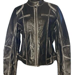 Women's Black Leather Jacket